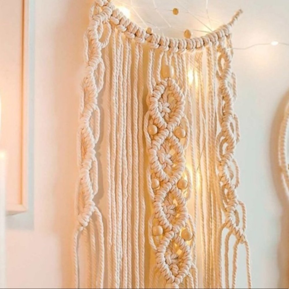 Celestial Dream Catchers Cream Macramé - Picture 3 of 8